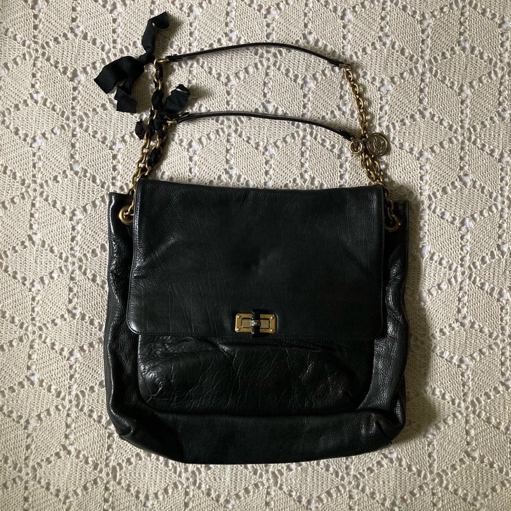 Lanvin Happy Black Leather Handbag *MOVING SALE*